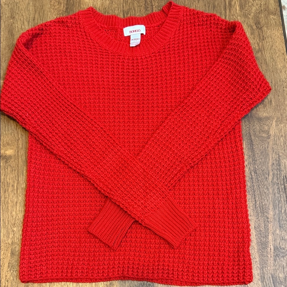 BONGO Vibrant Red Knit Sweater